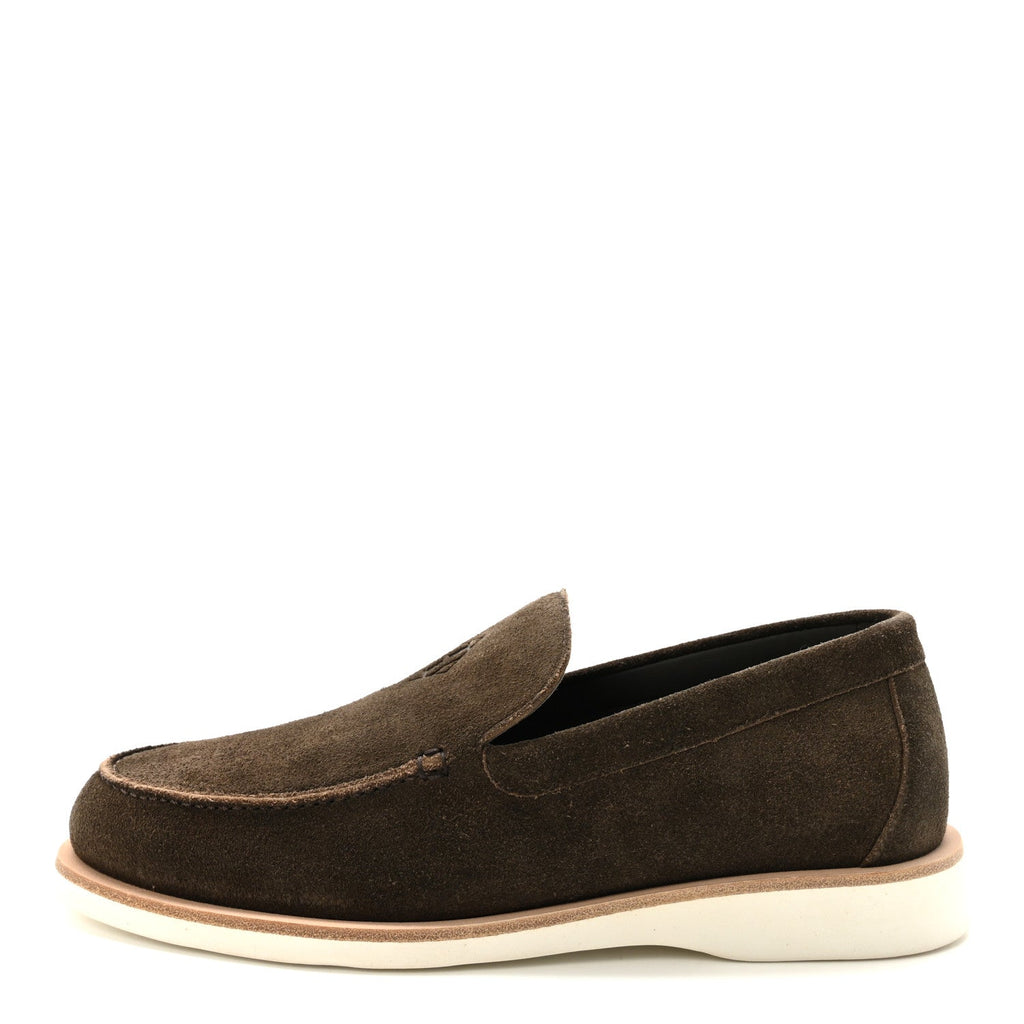Suede Calfskin Mens Low Loafers 41.5 Ecorce