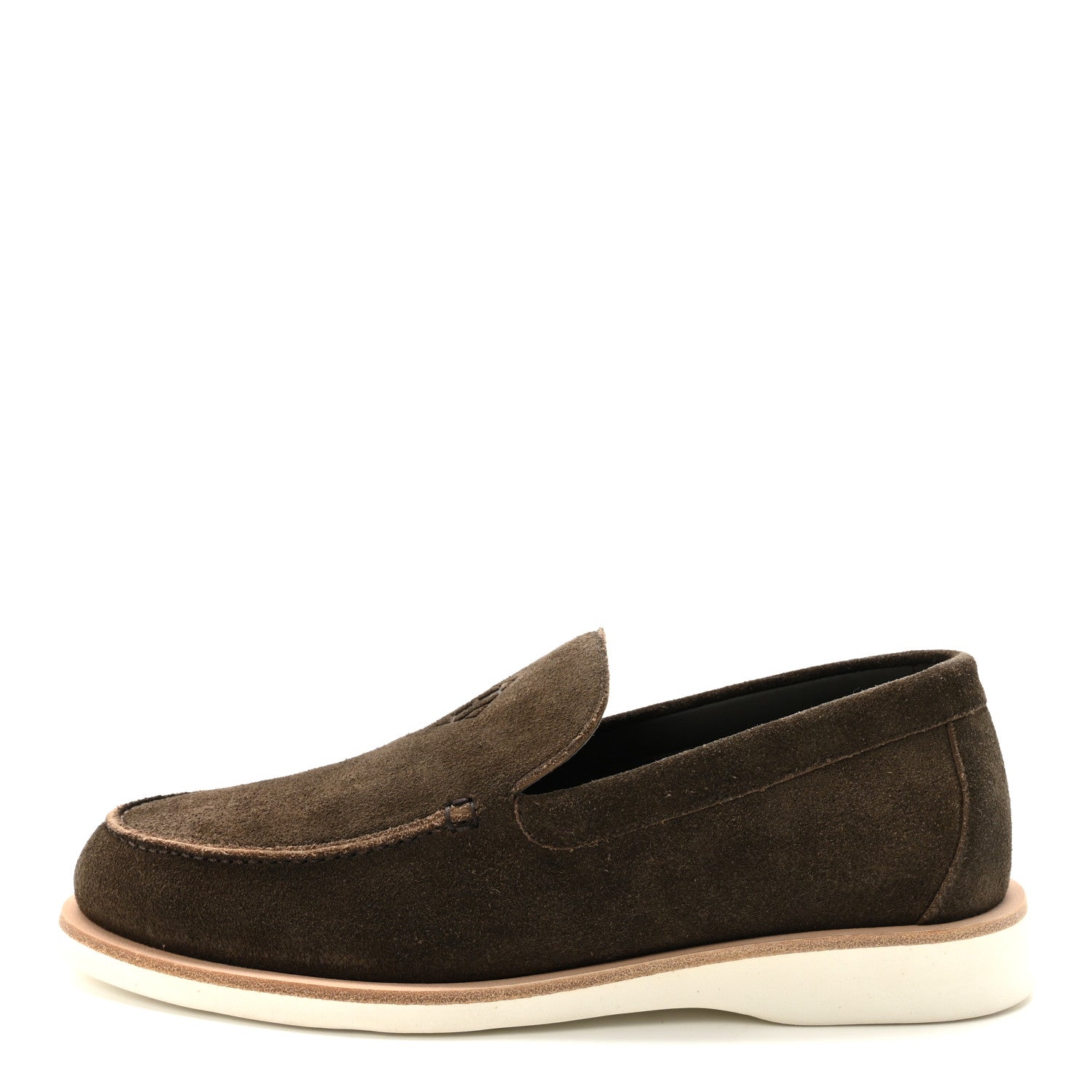 Suede Calfskin Mens Low Loafers 41.5 Ecorce