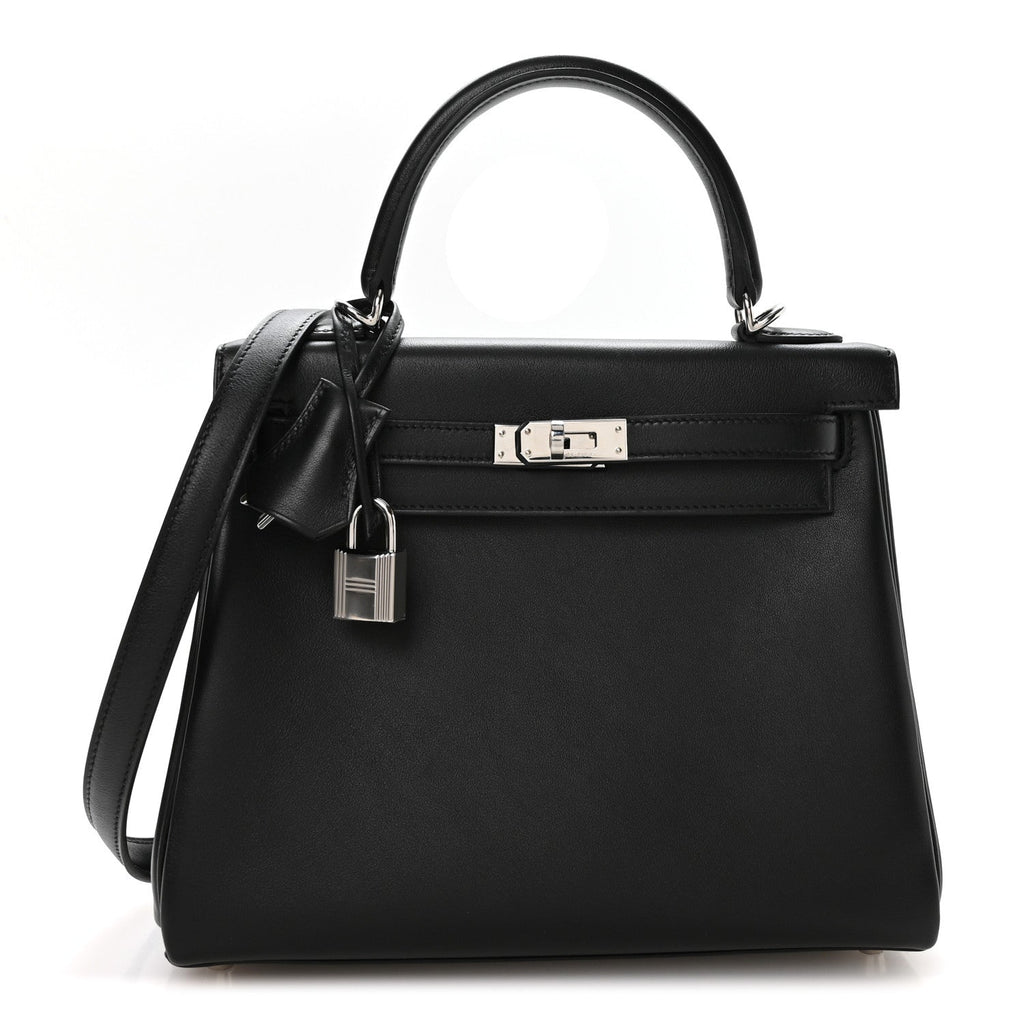 Cheri Calfskin Kelly Retourne 25 Black