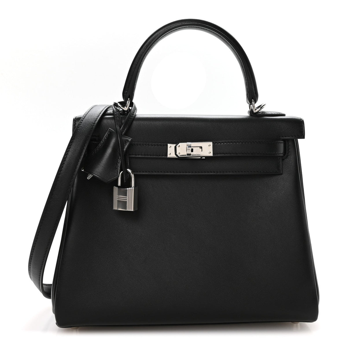 Cheri Calfskin Kelly Retourne 25 Black