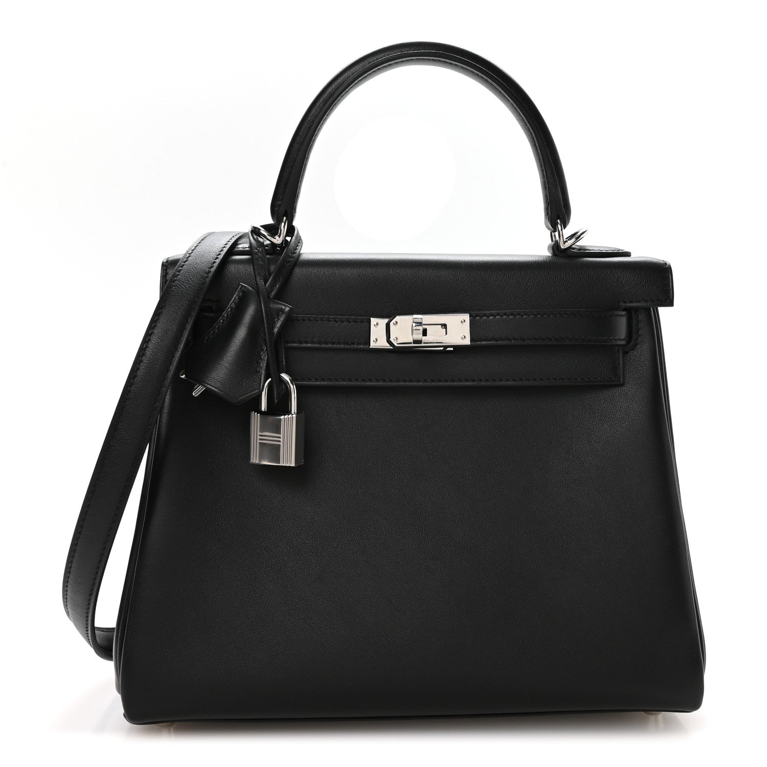 Cheri Calfskin Kelly Retourne 25 Black