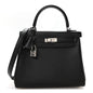 Cheri Calfskin Kelly Retourne 25 Black