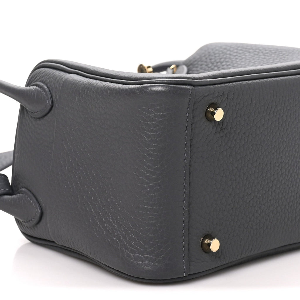 Taurillon Clemence Mini Lindy 20 Gris Misty