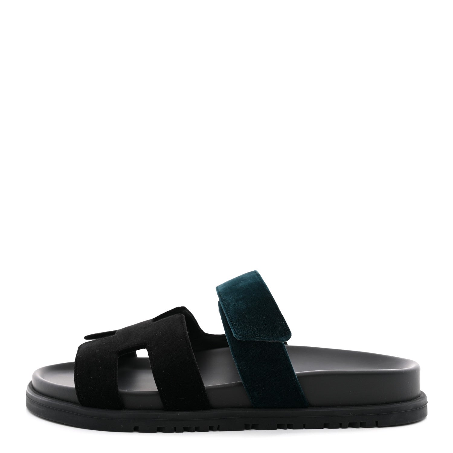 Velvet Womens Chypre Sandals 36 Black Vert Mousse