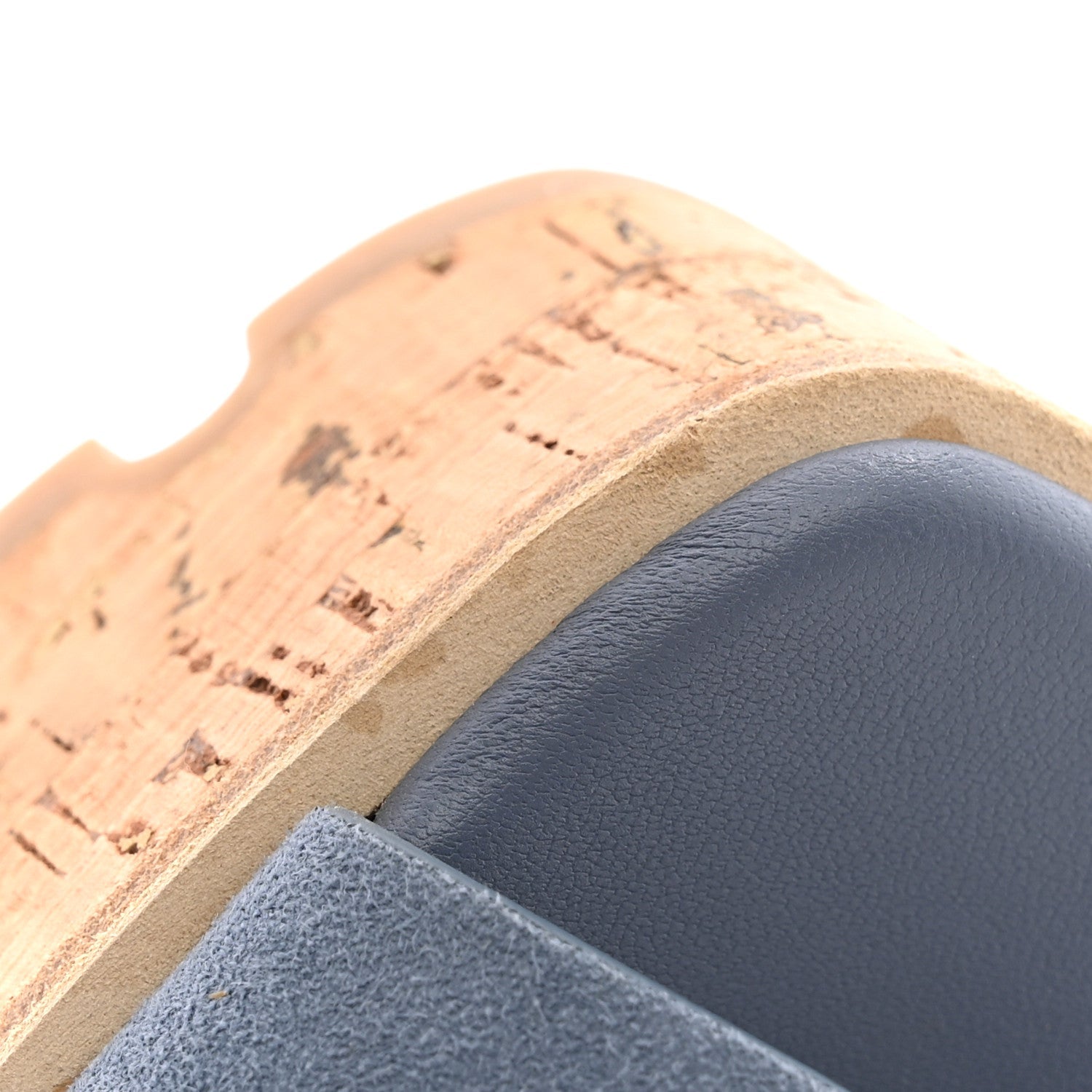 Suede Goatskin Cork Eze 30 Sandals 35 Bleu Grignon
