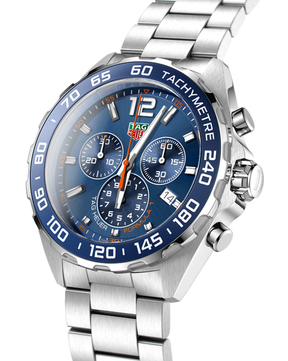 Tag Heuer Formula 1 Chronograph Blue Dial Silver Steel Strap Watch for Men - CAZ1014.BA0842