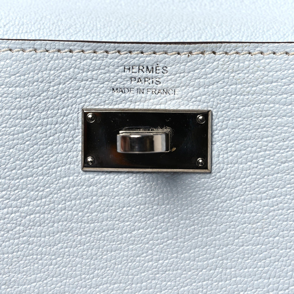 Chevre Mysore Kelly Pocket Compact Wallet Bleu Brume