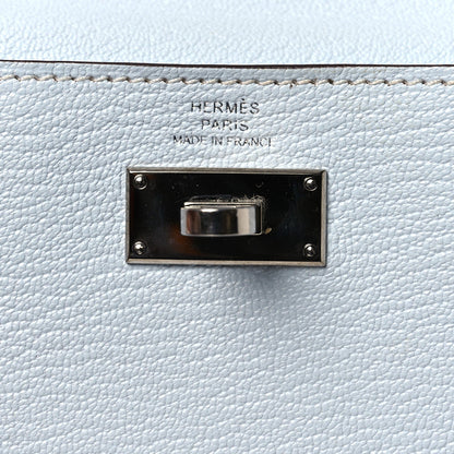 Chevre Mysore Kelly Pocket Compact Wallet Bleu Brume
