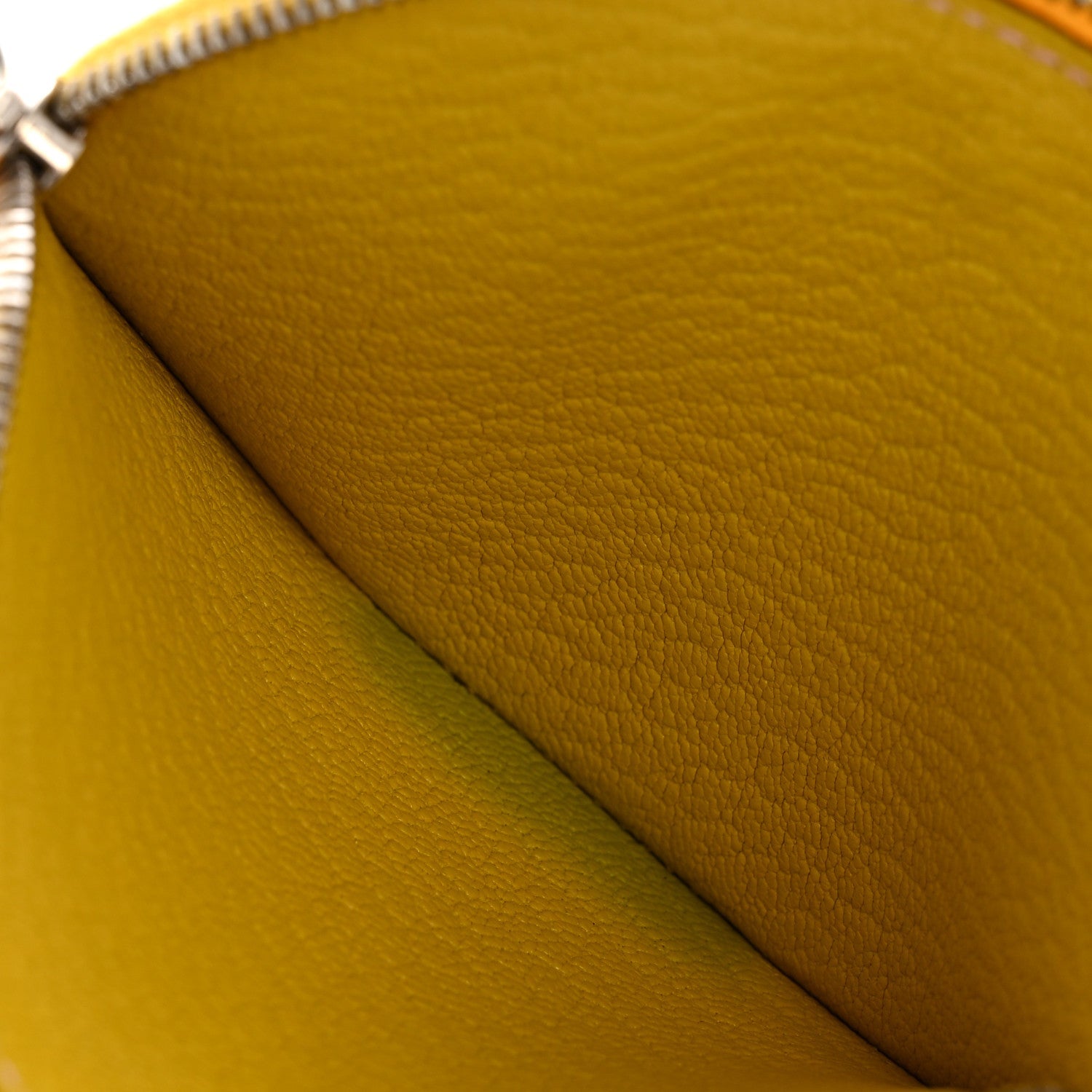 Chevre Mysore Mini In-The-Loop Card Holder Jaune De Naples