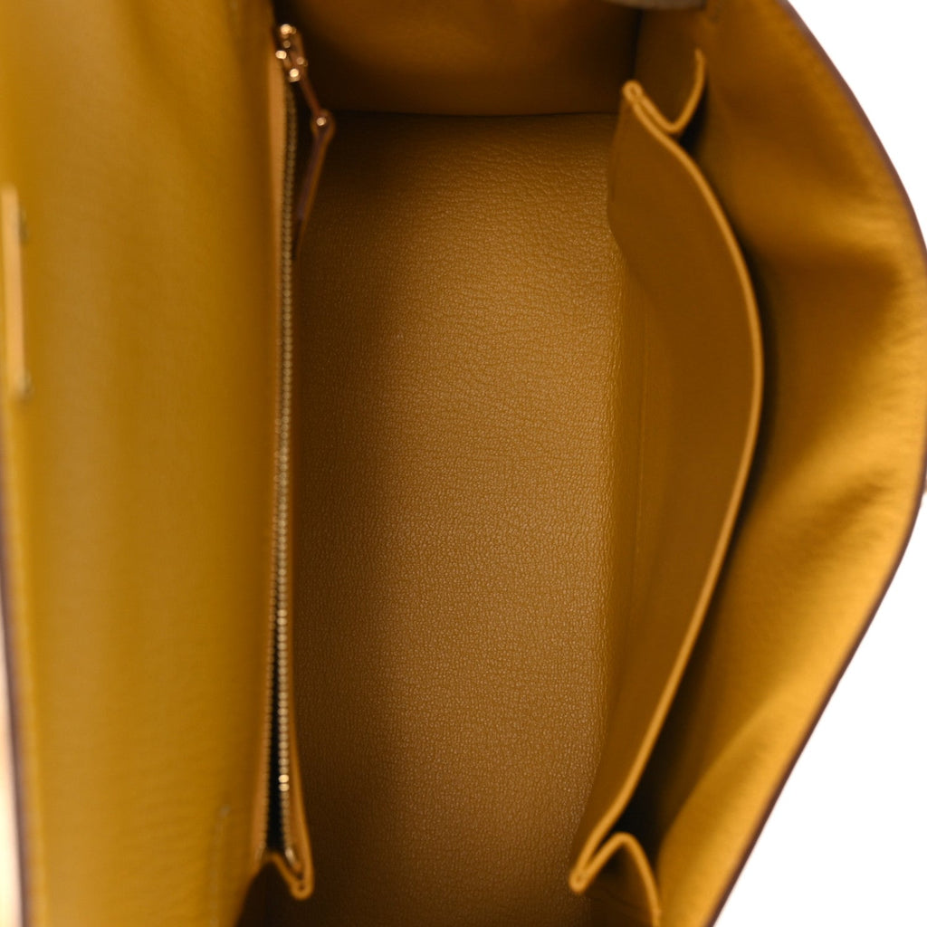 Chevre Mysore Horseshoe Kelly Sellier 25 Jaune Ambre Bleu Glacier