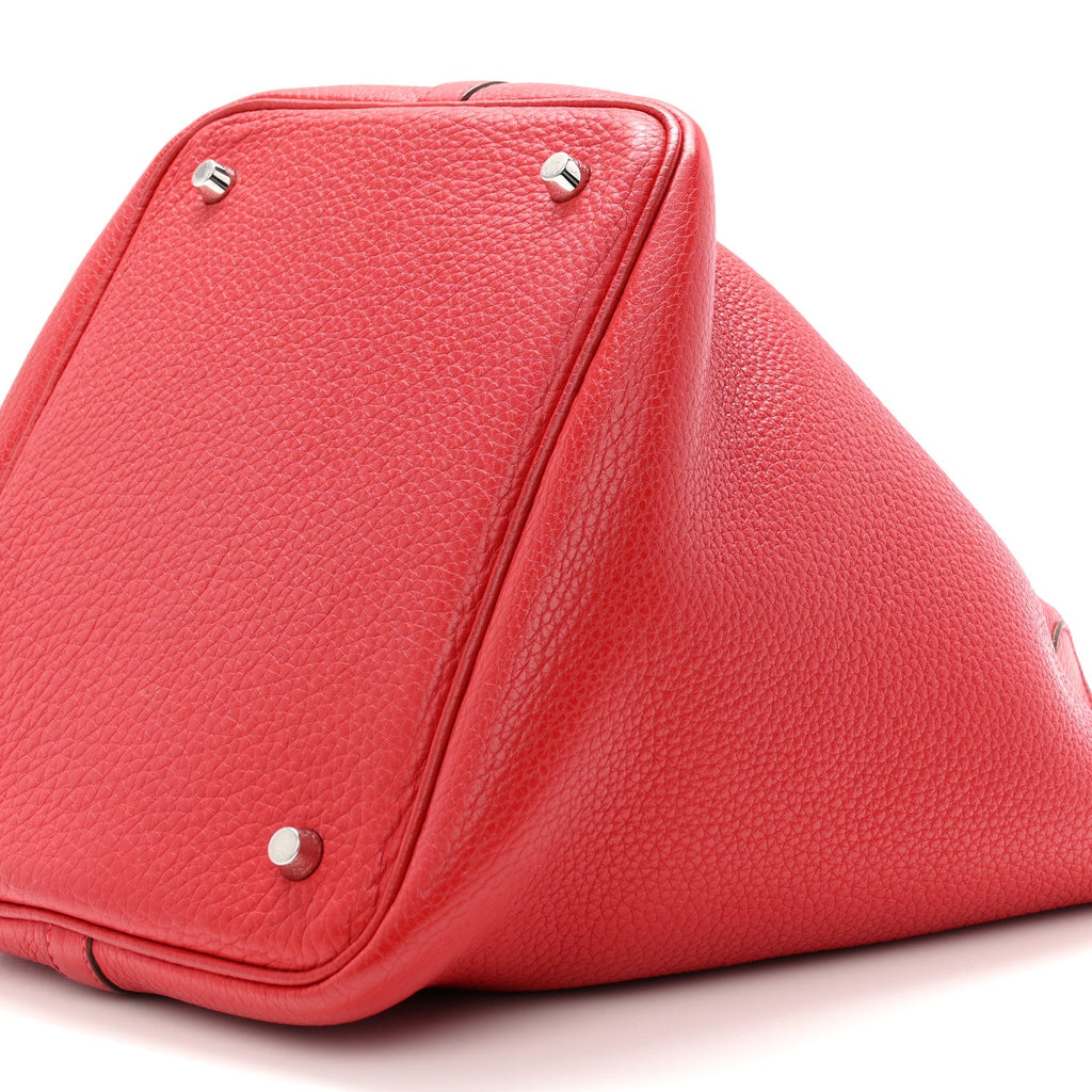 Taurillon Clemence Picotin Lock 22 MM Rouge Casaque