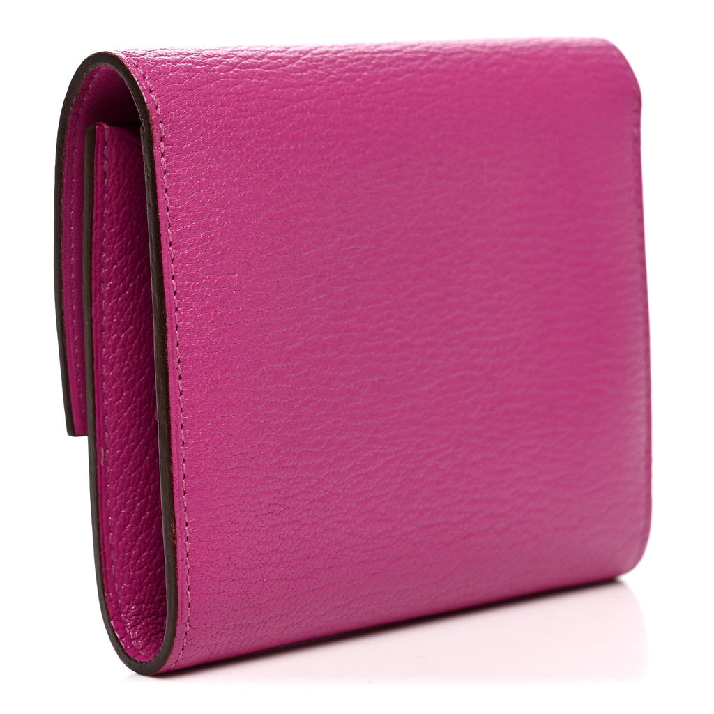 Chevre Mysore 1938 Wallet 19 Rose Pourpre