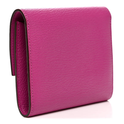 Chevre Mysore 1938 Wallet 19 Rose Pourpre
