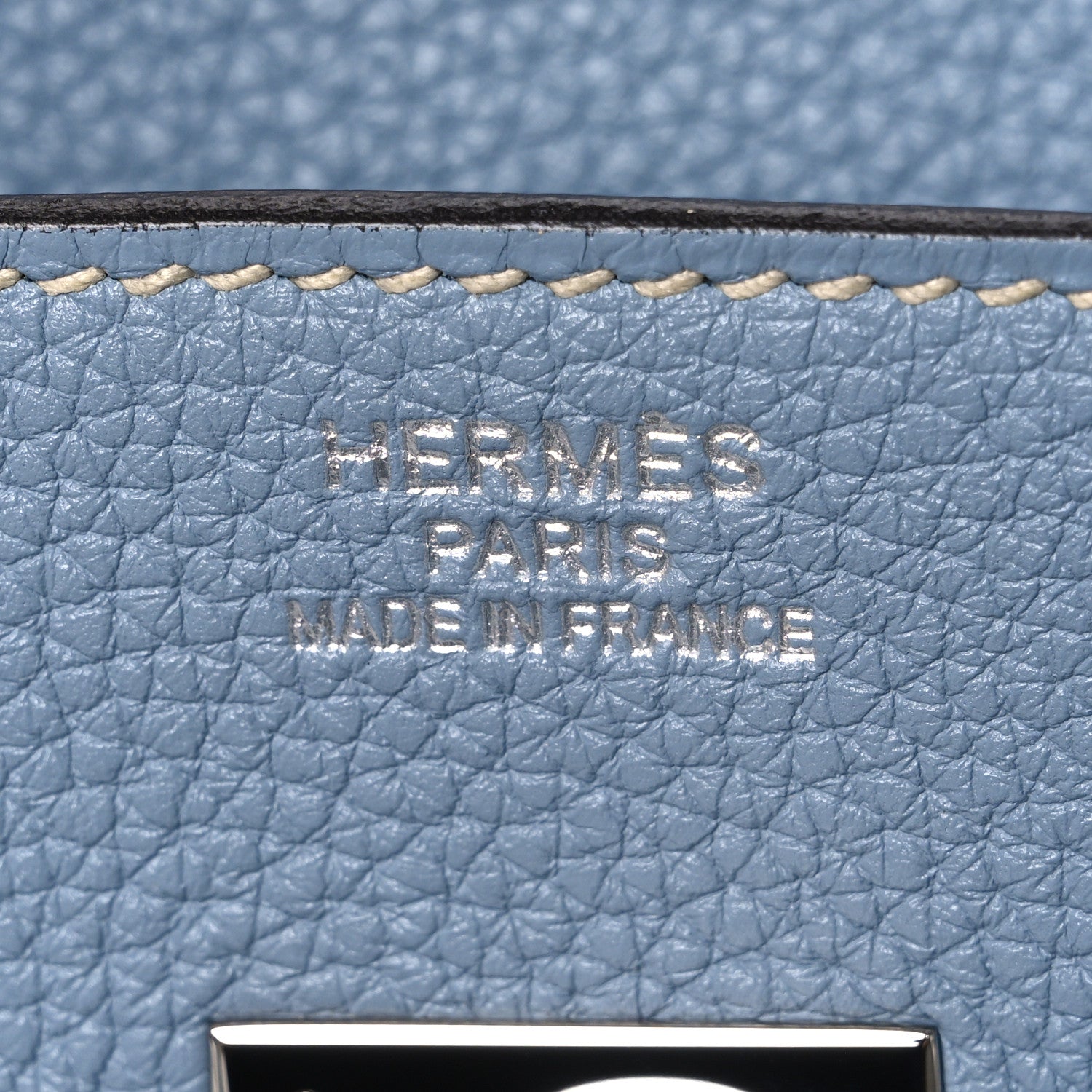 Togo Birkin 35 Bleu Lin