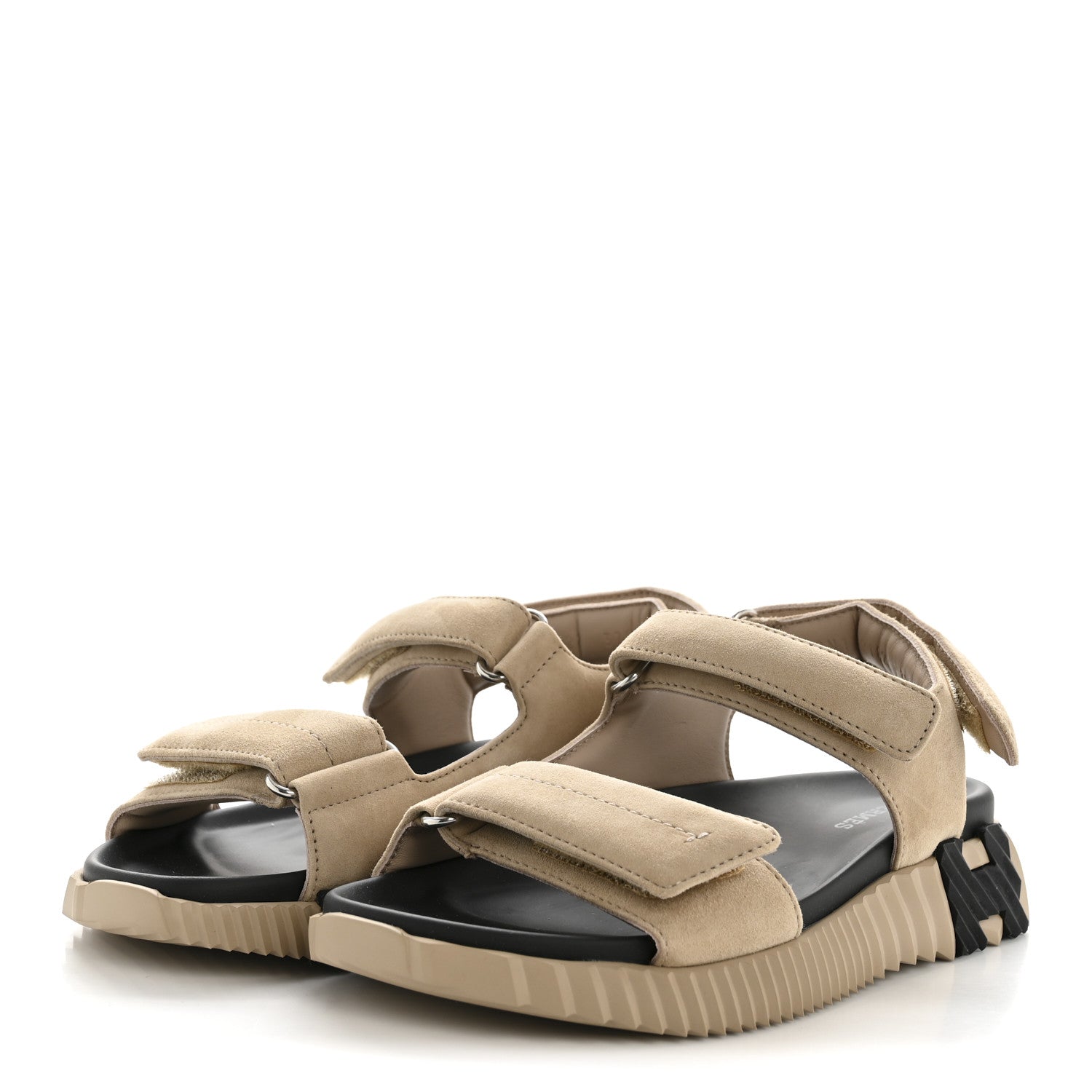 Suede Goatskin Junior Sandals 37.5 Beige Camel