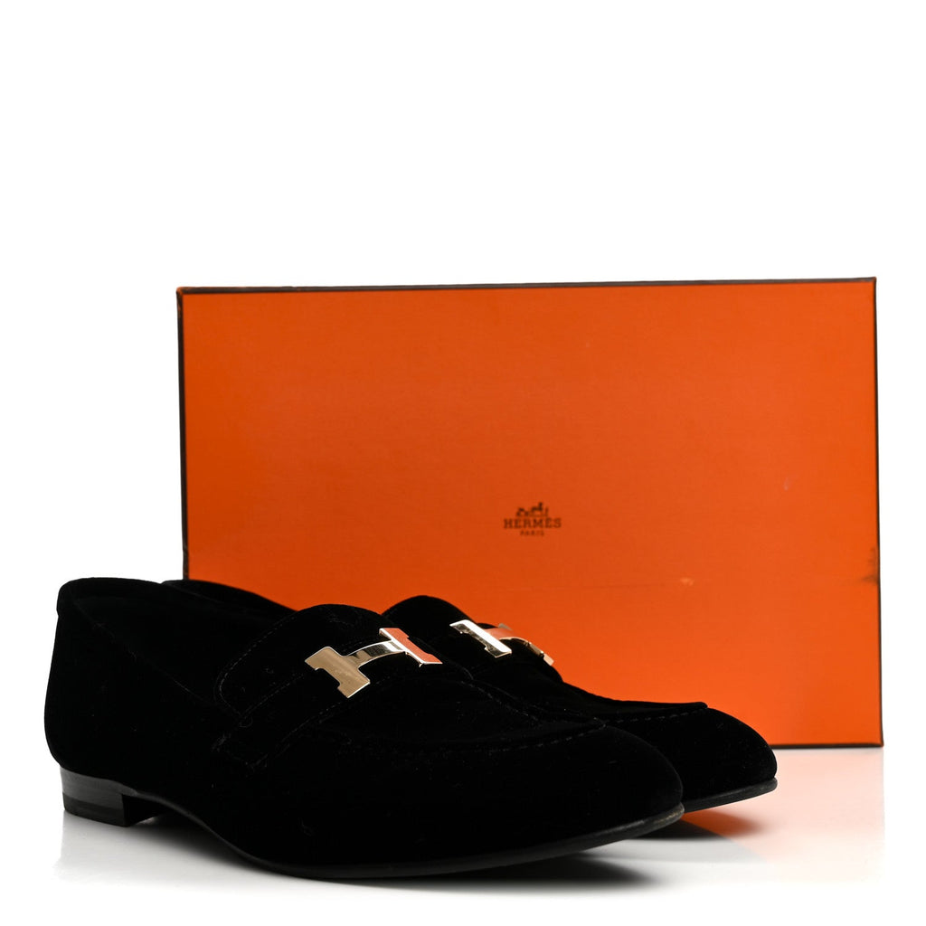 Velvet Womens Paris Loafers 41 Black
