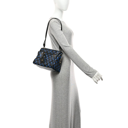 Colored Monogram Speedy Amazon PM Blue Black