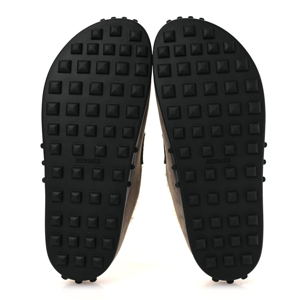 Suede Goatskin Shearling Go Mules 38 Brun Frume Ecru