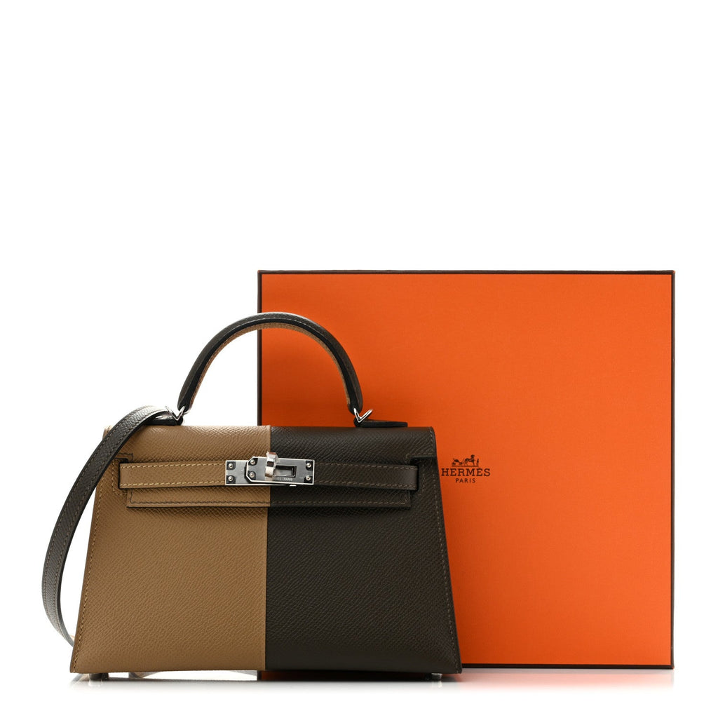 Epsom Casaque Mini Kelly Sellier 20 Vert Loden Dune Dark Bronze