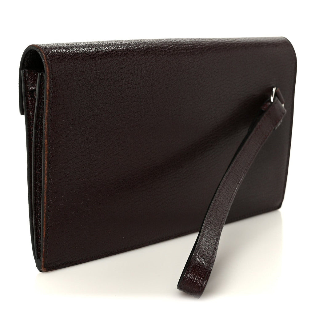 Chevre Chamkila Kelly Pocket Long Wallet Ebene