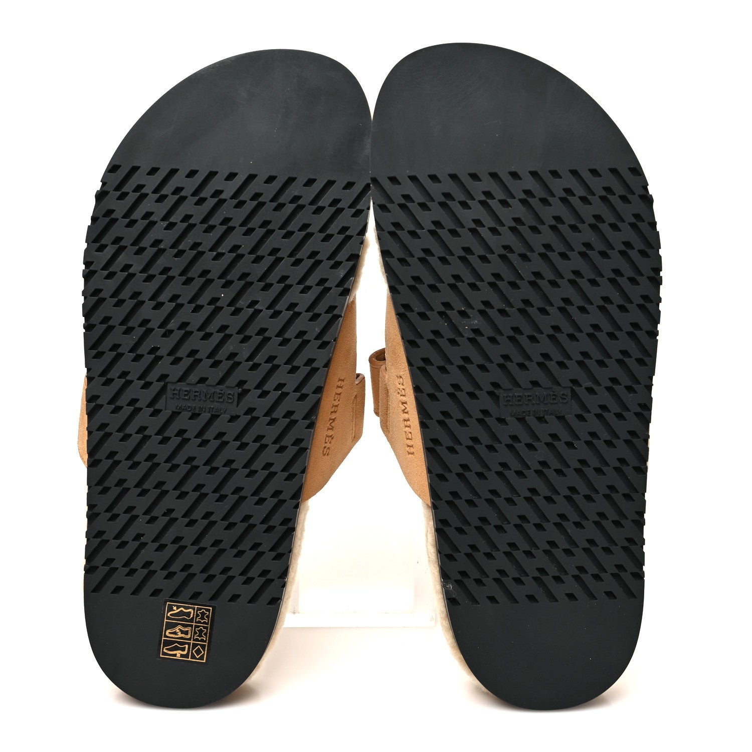Suede Goatskin Woolskin Womens Chypre Sandals 39 Golden Beige