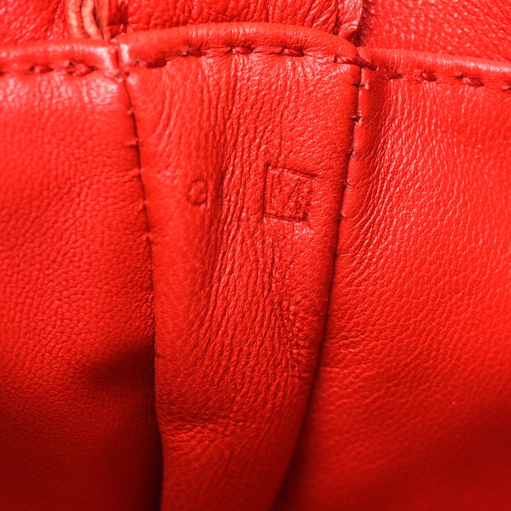 Lambskin Clou De Selle Pouch Rouge
