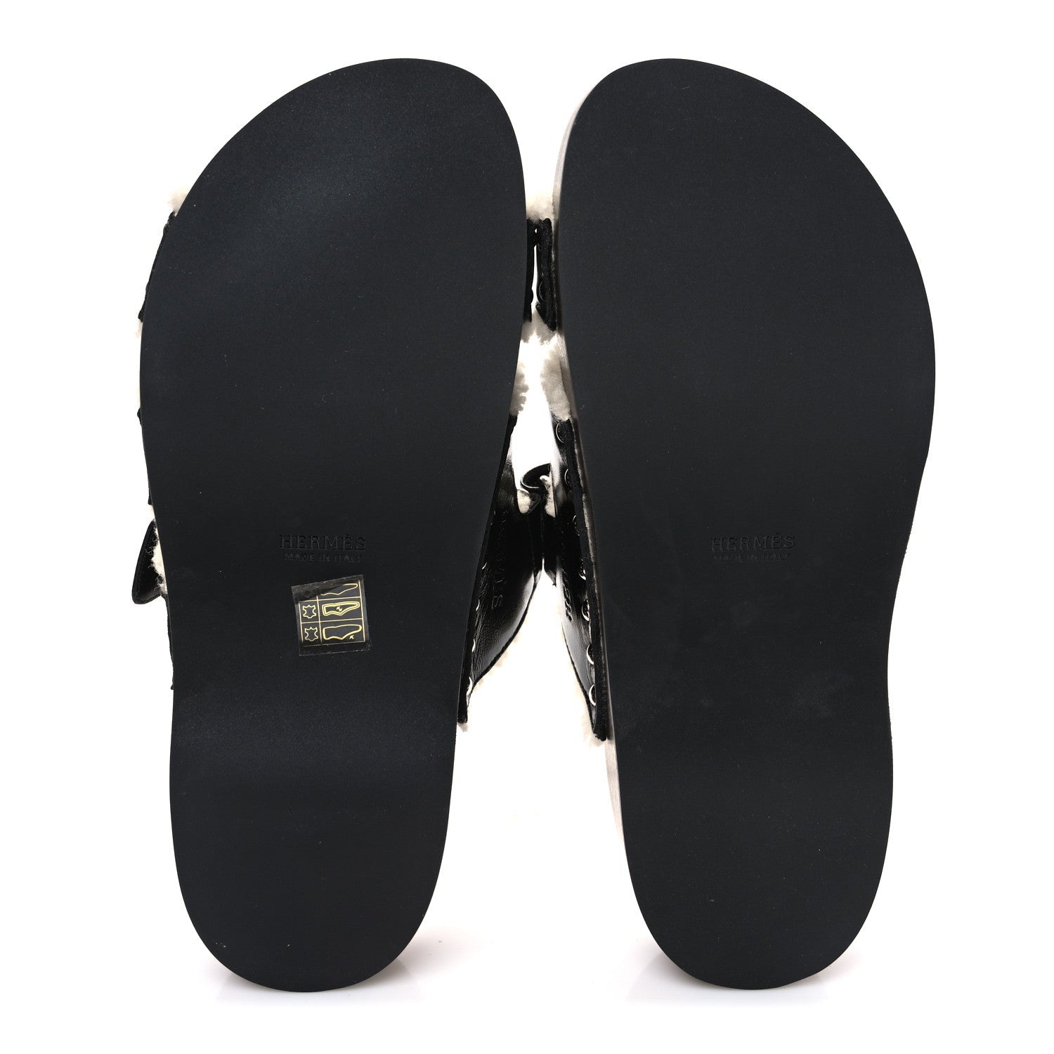 Glazed Nappa Shearling Womens Kos Clog 40 Black Ecru