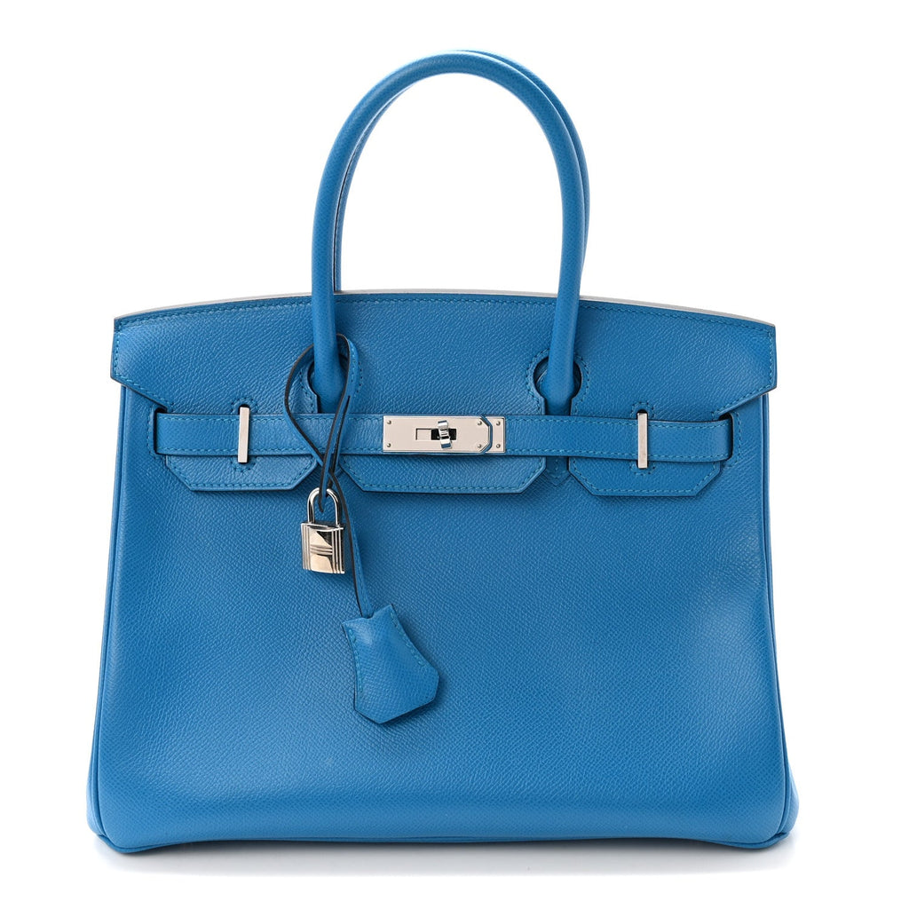 Epsom Birkin 30 Bleu Frida