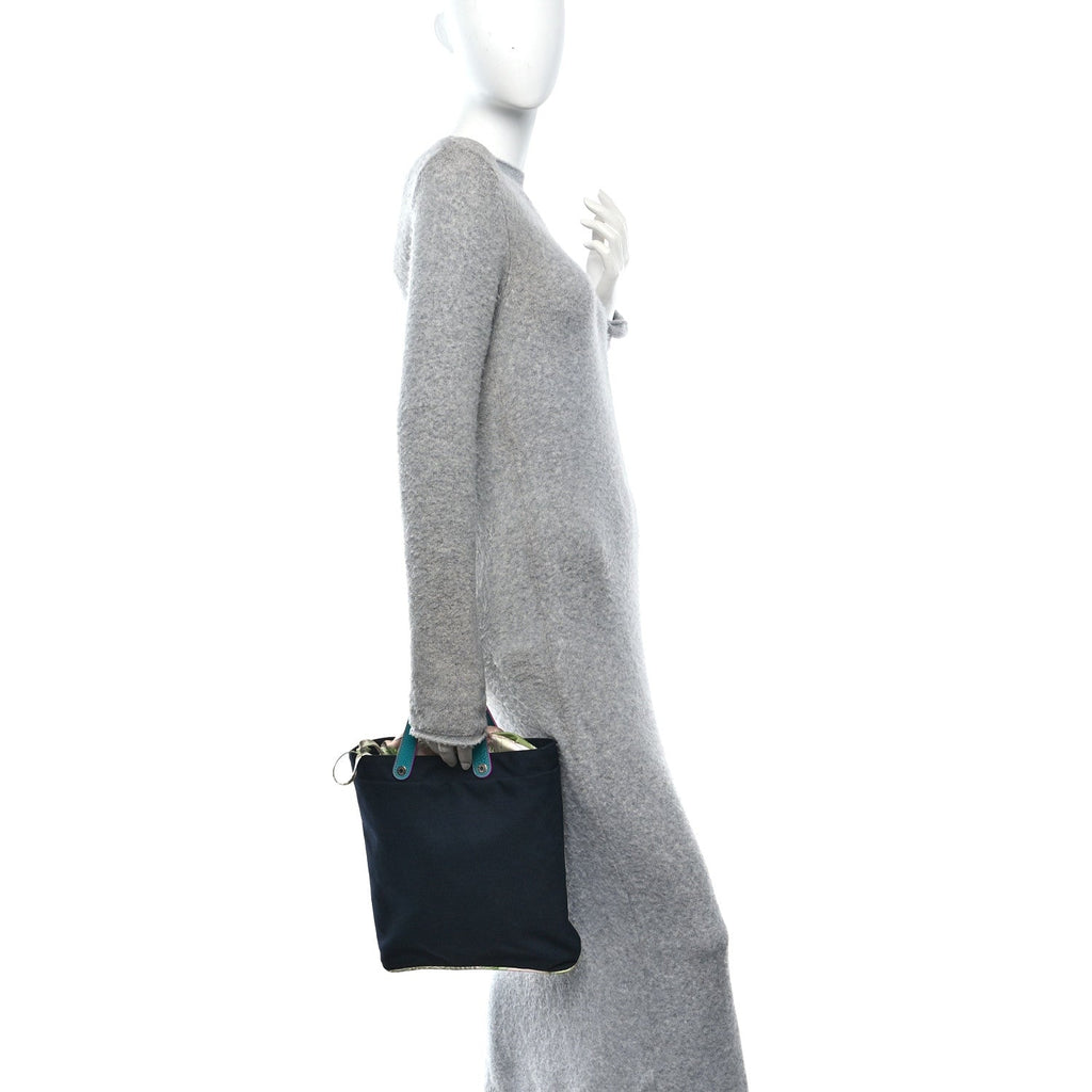 Canvas Taurillon Silk Petit H Tote Multicolor
