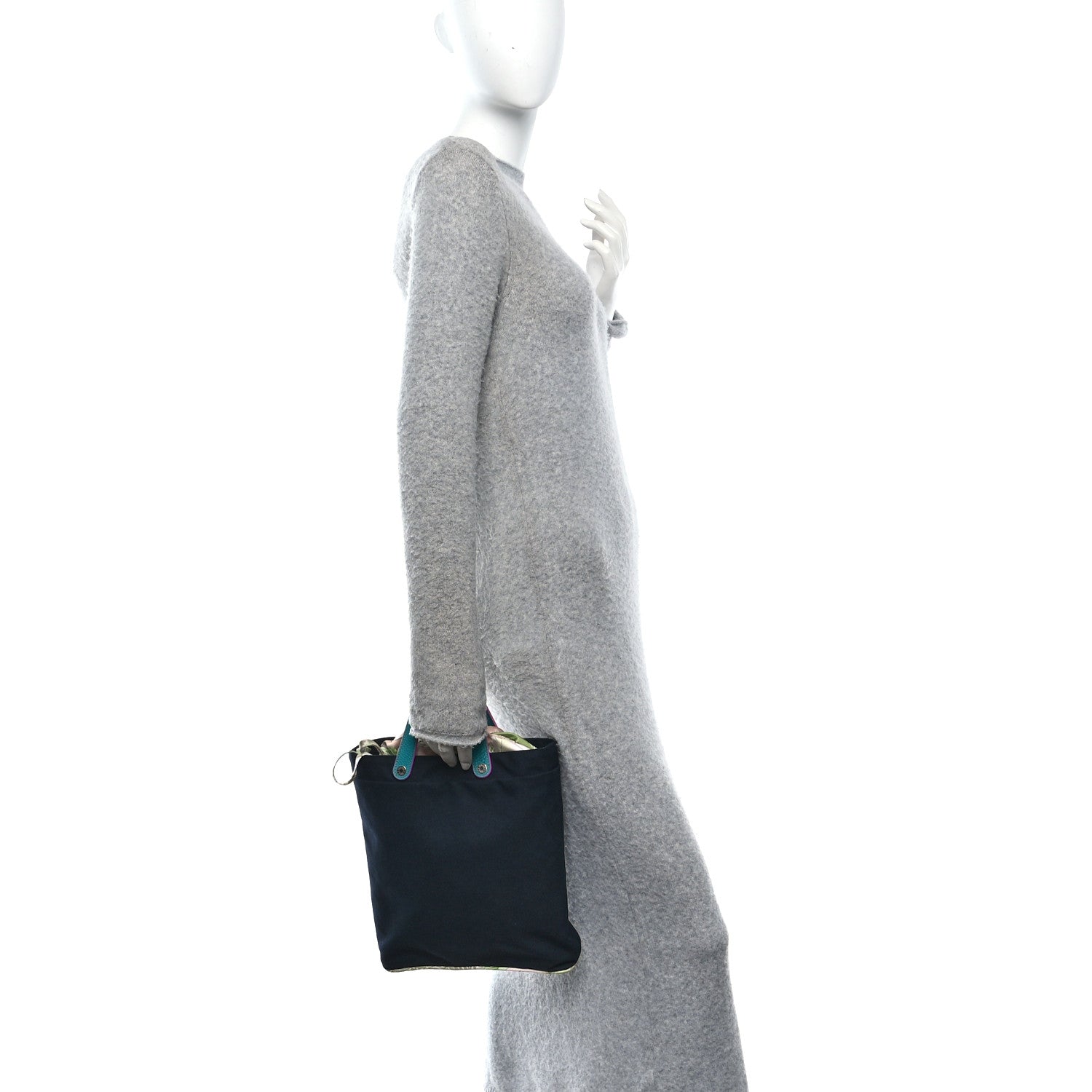 Canvas Taurillon Silk Petit H Tote Multicolor