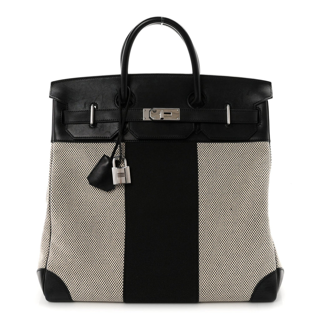 Hunter Criss Viking Evergrain Flag HAC Birkin 40  Ecru Black