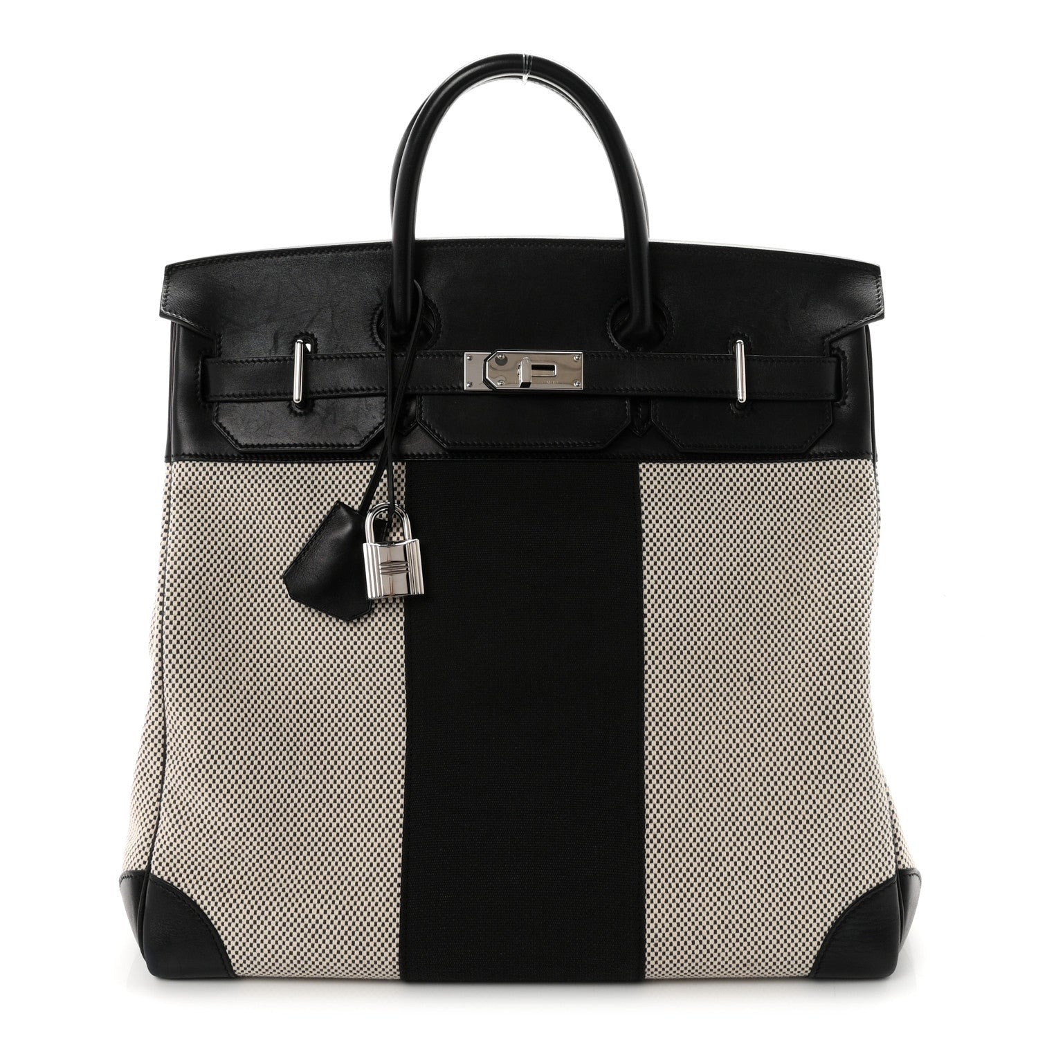 Hunter Criss Viking Evergrain Flag HAC Birkin 40  Ecru Black