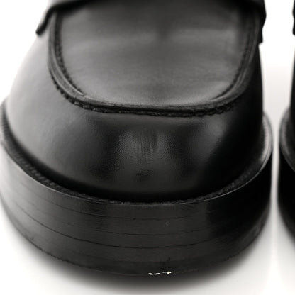 Calfskin Womens Hot Loafer 38 Black