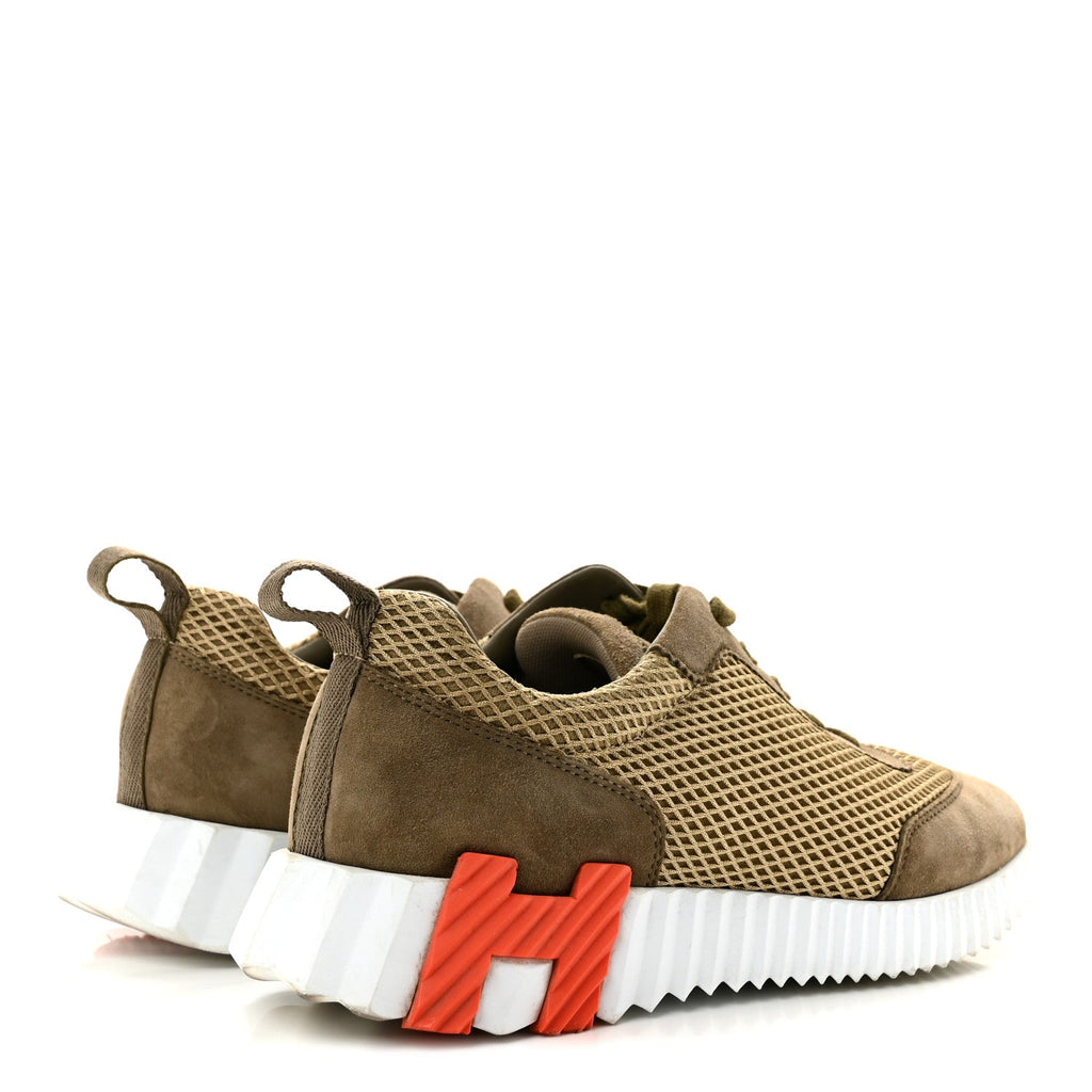 Air Mesh Suede Goatskin Bouncing Sneakers 37 Vert Toundra