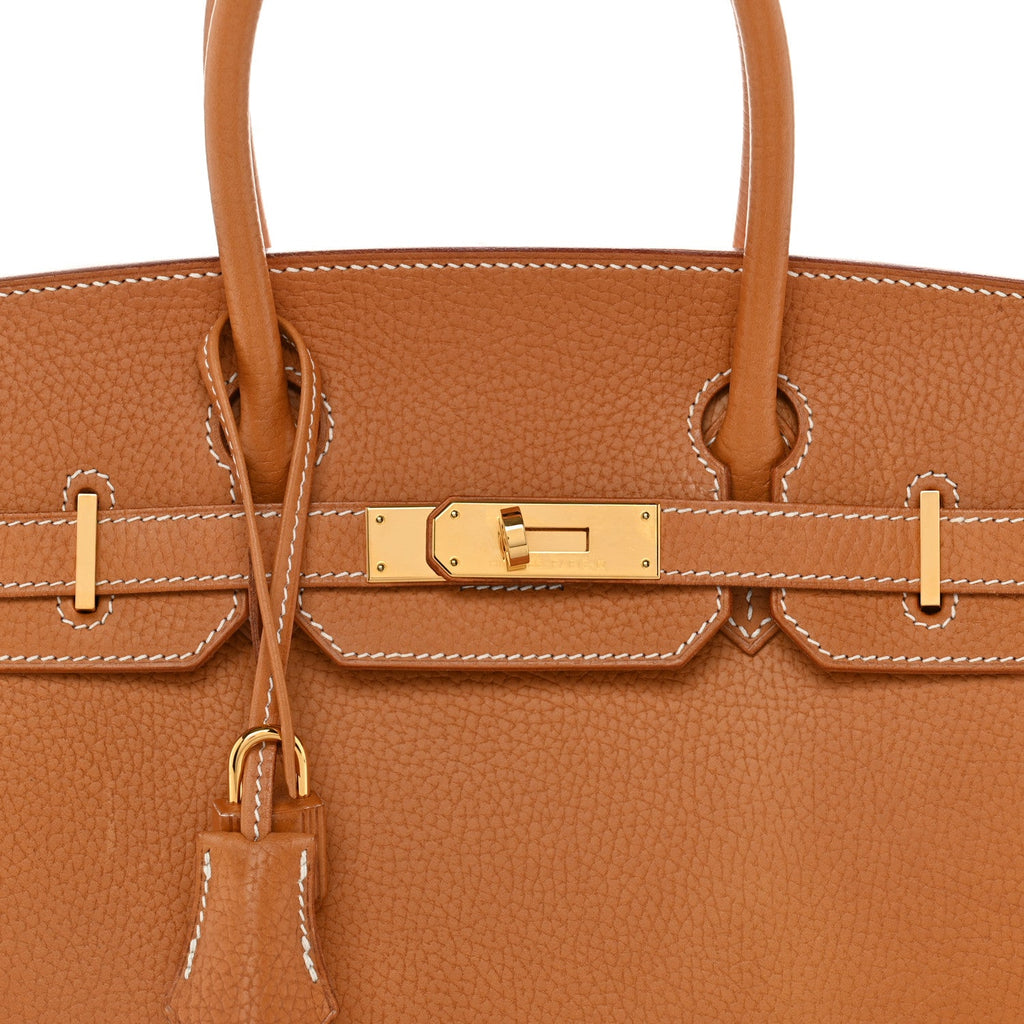 Vache Naturelle Grainee Birkin Sellier 30 Natural Sable