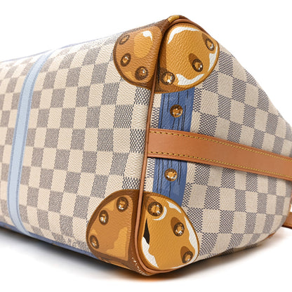 Damier Azur Summer Trunks Speedy Bandouliere 30