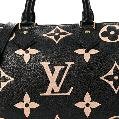 Empreinte Monogram Giant Speedy Bandouliere 25 Black Beige