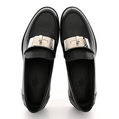 Calfskin Womens Hot Loafer 38 Black