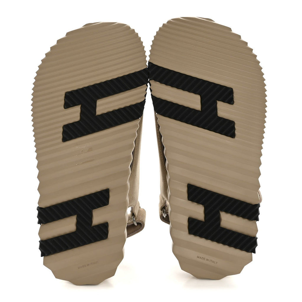 Suede Goatskin Junior Sandals 37.5 Beige Camel