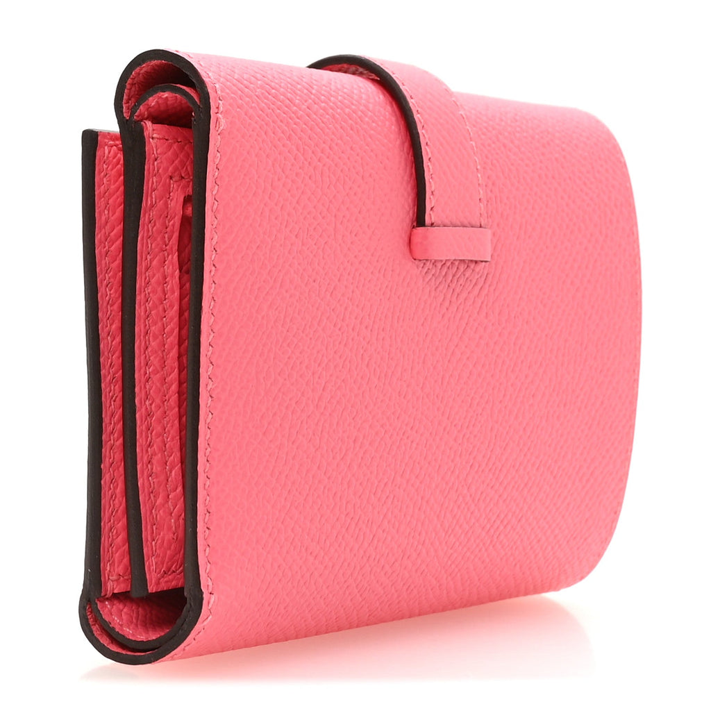 Epsom Tri-Fold Compact Bearn Wallet Rose Lipstick