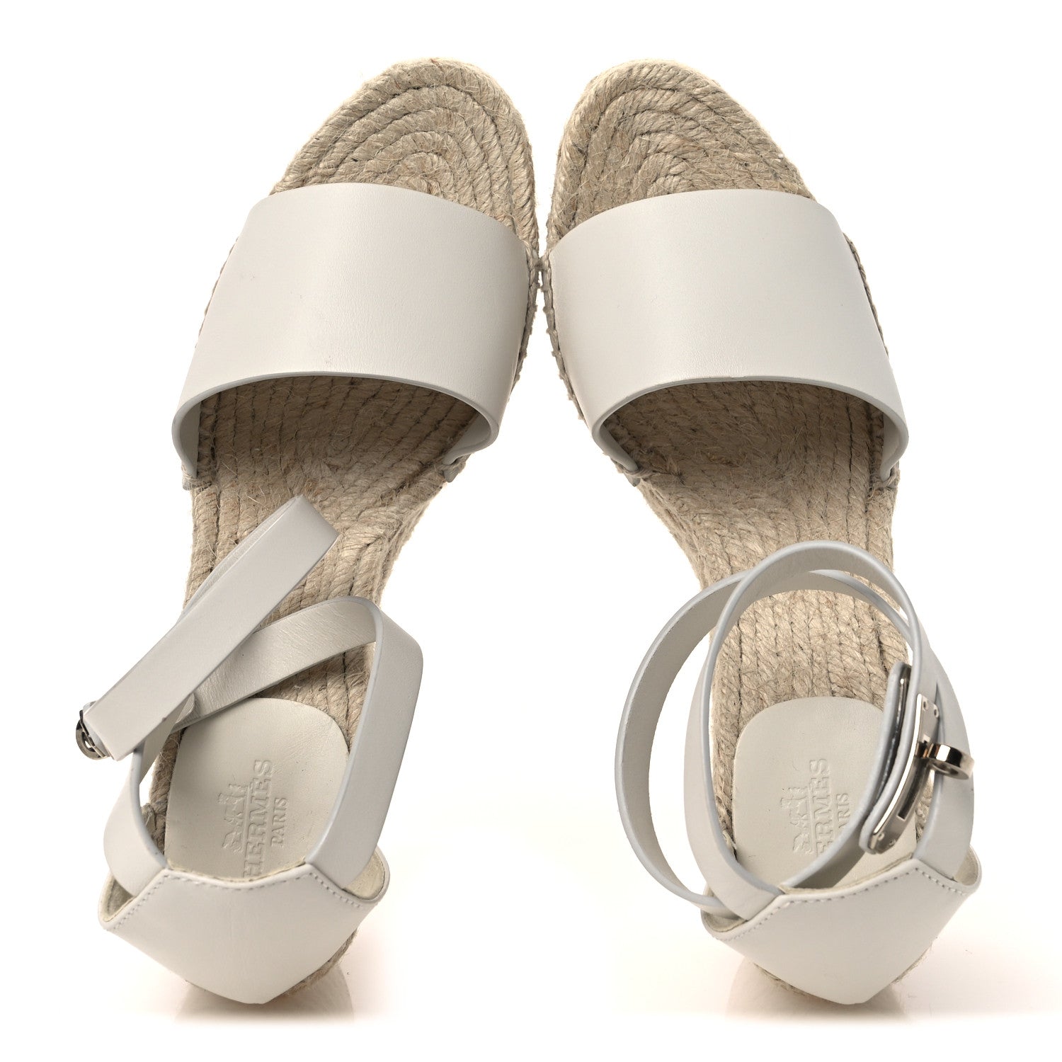 Calfskin Tipoli Espadrille Wedges 38 White