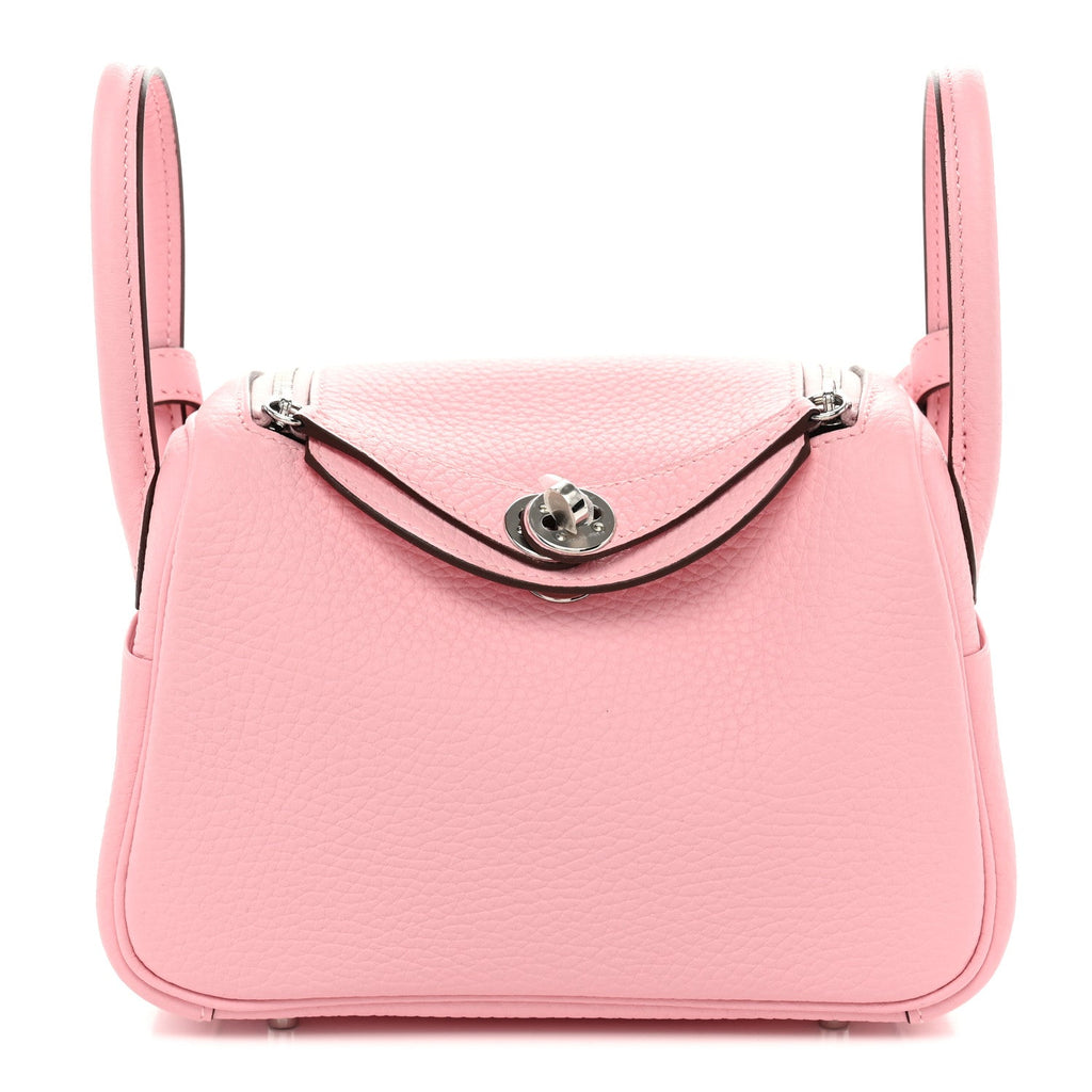 Taurillon Clemence Verso Mini Lindy 20 Rose Sakura Gris Perle