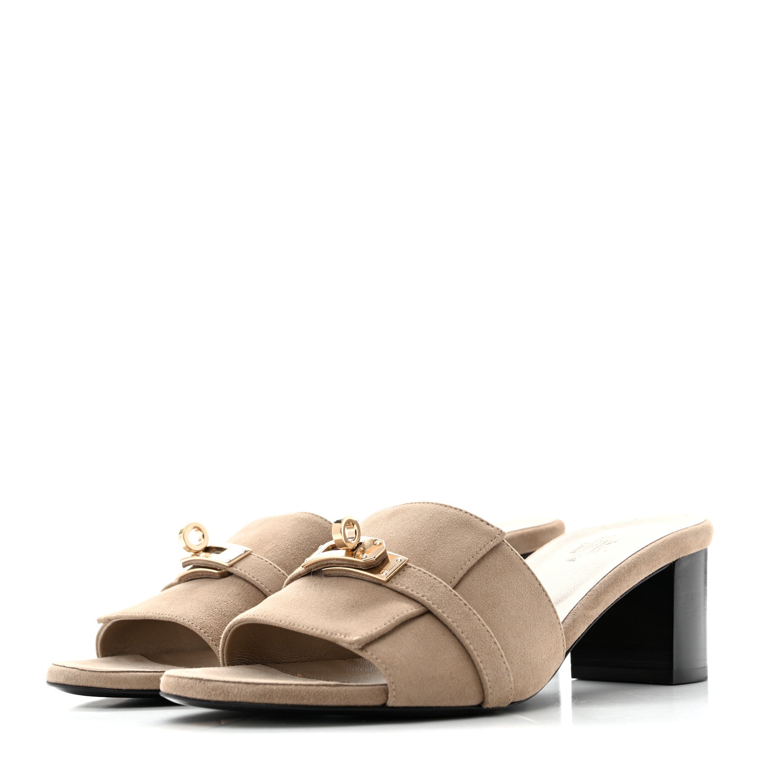 Suede Goatskin Gigi 50 Sandals 40 Beige Sable