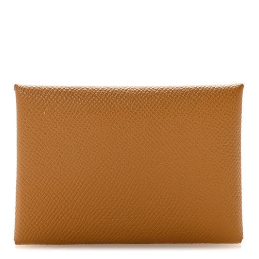 Epsom Calvi Duo Card Case Biscuit