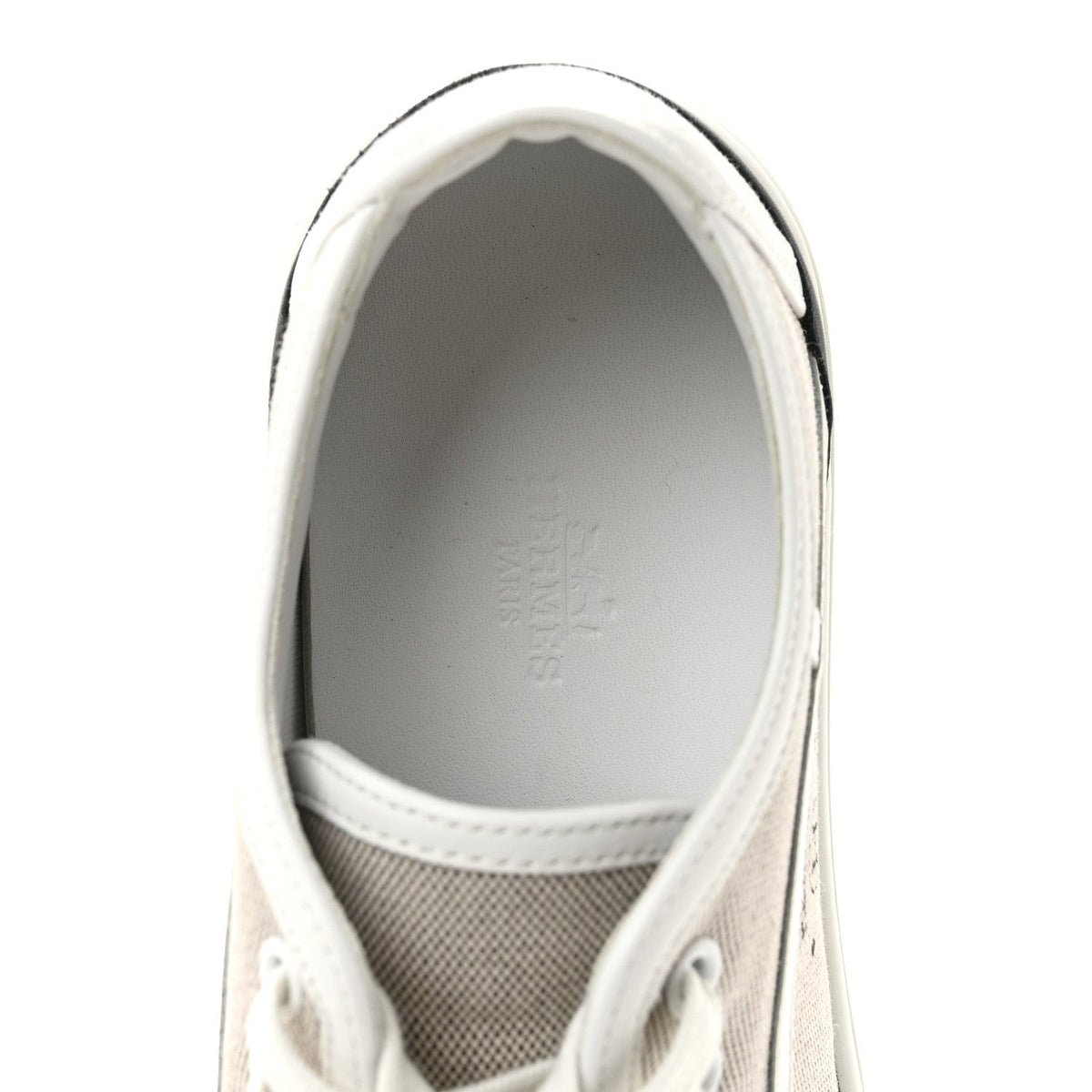 Canvas Calfskin Get Sneakers 38 Prunoir Blanc