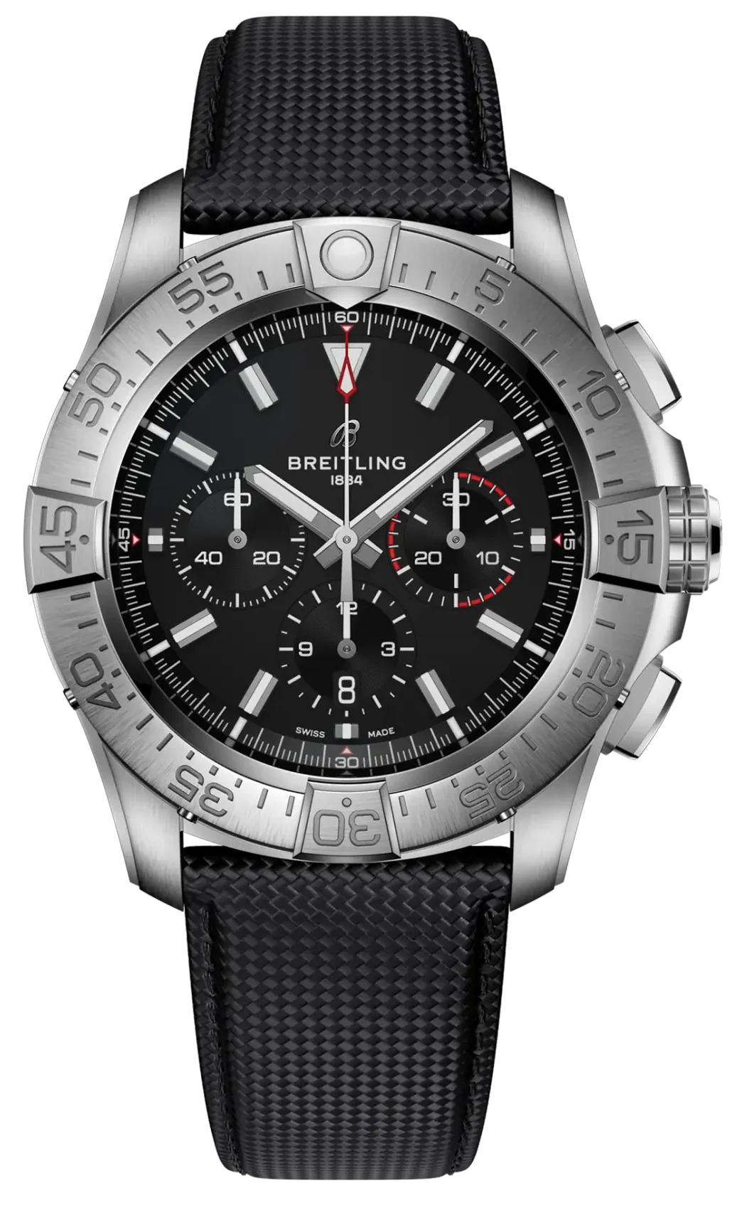 Breitling Super Avenger B01 Chronograph 46 Black Dial Men's Watch EB0148101B1X1