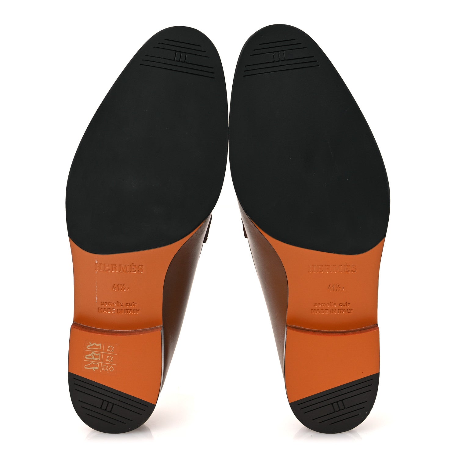 Calfskin Mens Monterey Loafers 41.5 Marron Teck