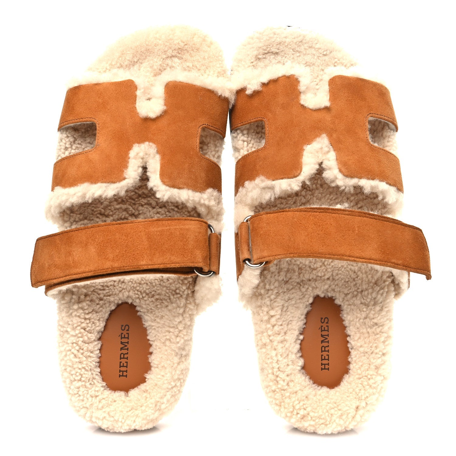 Suede Goatskin Woolskin Womens Chypre Sandals 39 Naturel Ecru