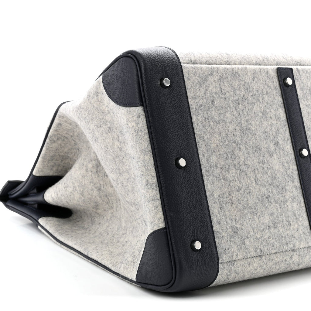 Togo Todoo Feutre HAC Birkin 50 Gris Clair Bleu Nuit