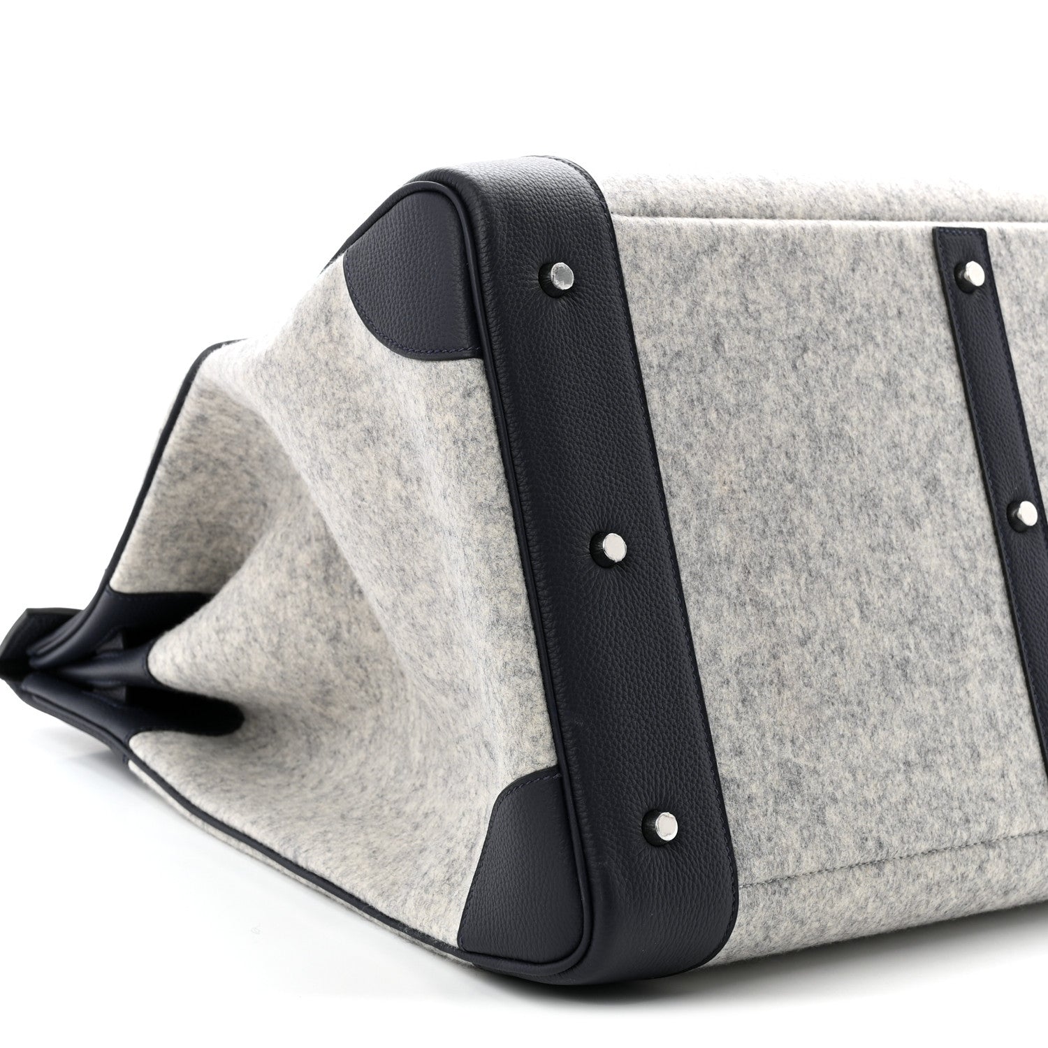 Togo Todoo Feutre HAC Birkin 50 Gris Clair Bleu Nuit